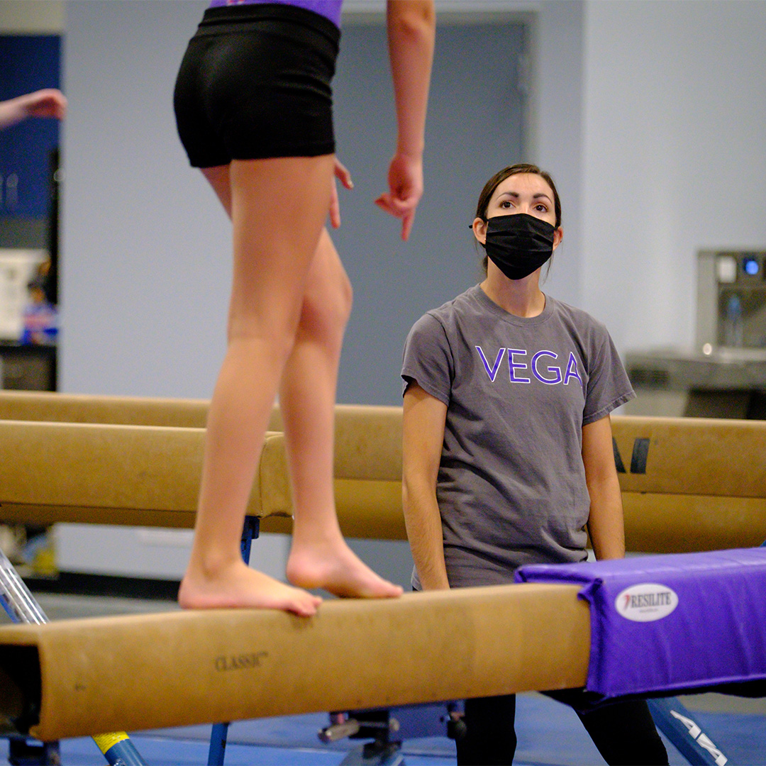 gymnast at Virginia Elite Gymnastics Academy