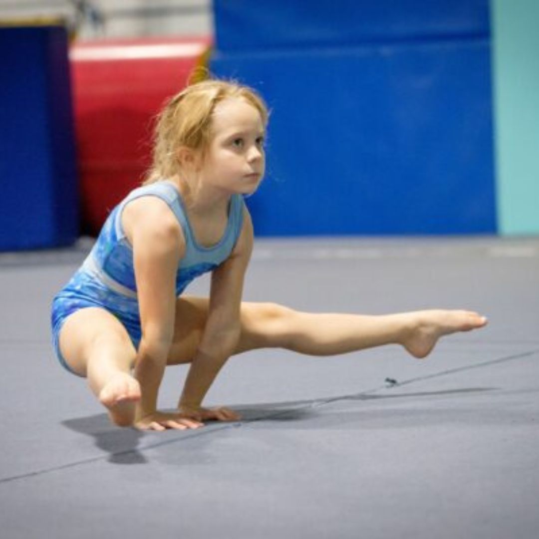 gymnast holding their entire body up with their arms