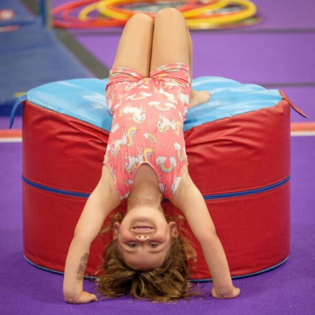 girl flipped over backwards