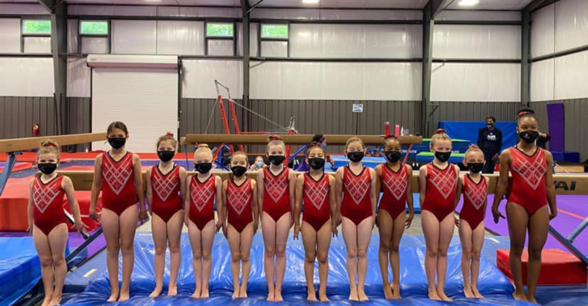 gymnastics students