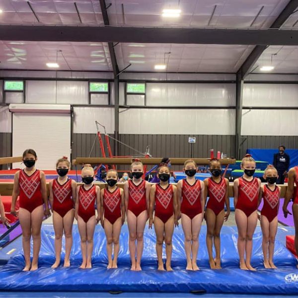 gymnastics students