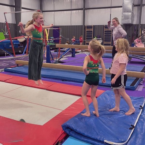 girl jumping on trampoline