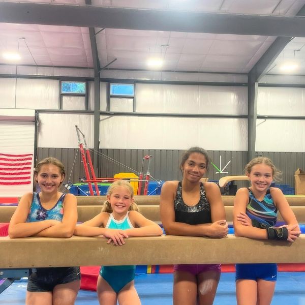 girls at gymnastics